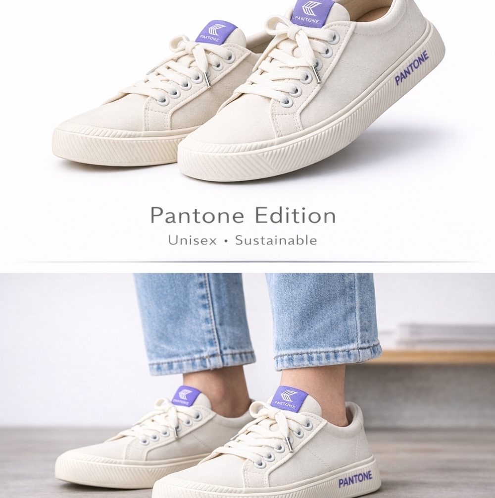 Cariuma Pantone Very Peri White Canvas Sneakers  Sustainable Low Top M10 W11.5